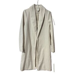 NWT Joie Women's Long Overcoat‎ Cream Small Long Sleeve Pockets Shawl Lapel